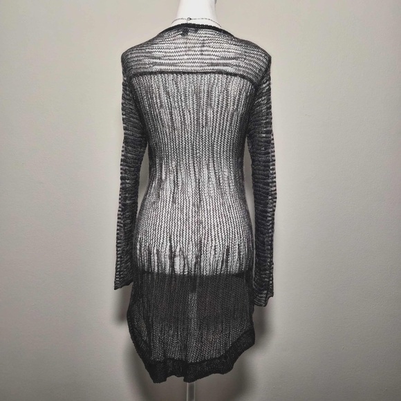Eileen Fisher Gray Italian Yarn Wired Knit Hi Low Whimsigoth Witchy Gothic Top S - Picture 4 of 9